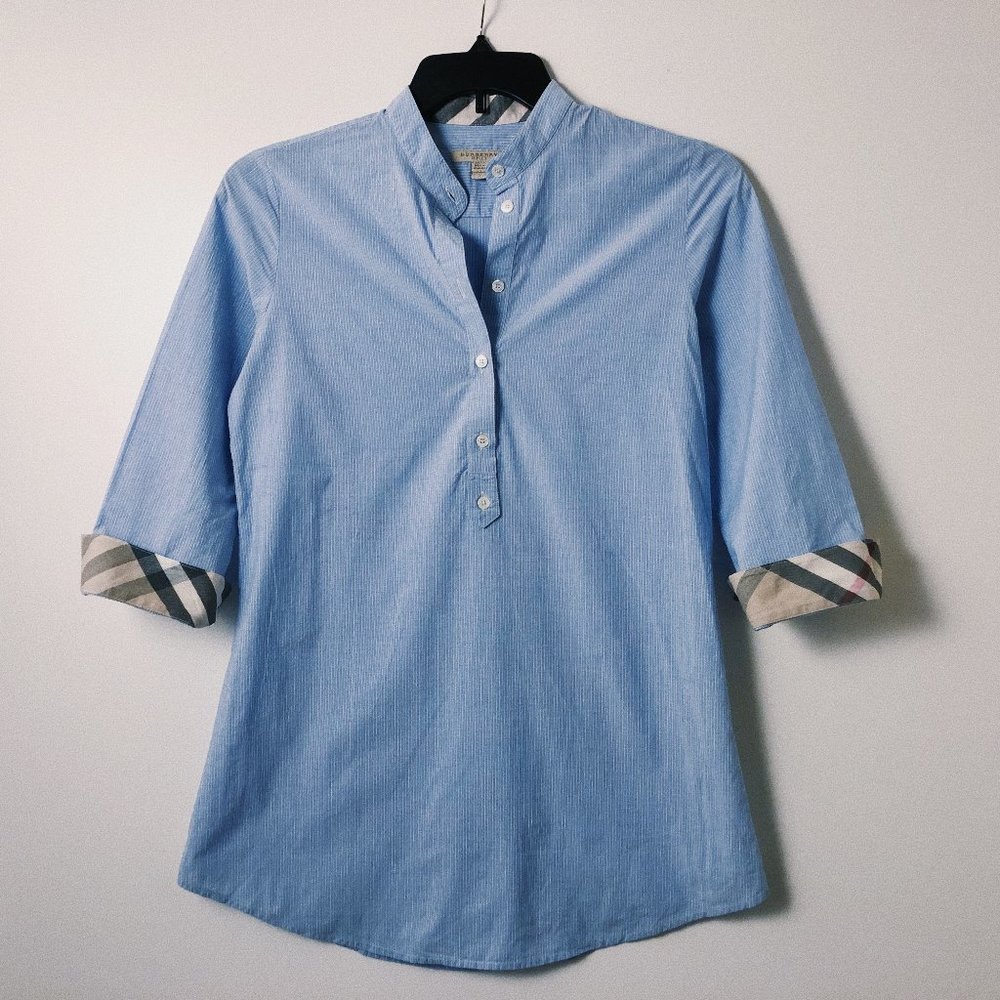 Burberry Brit 3/4 sleeve stripe + vero check